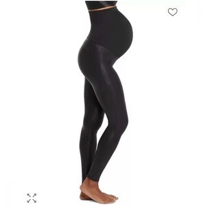 SPANX Maternity Faux Leather Leggings